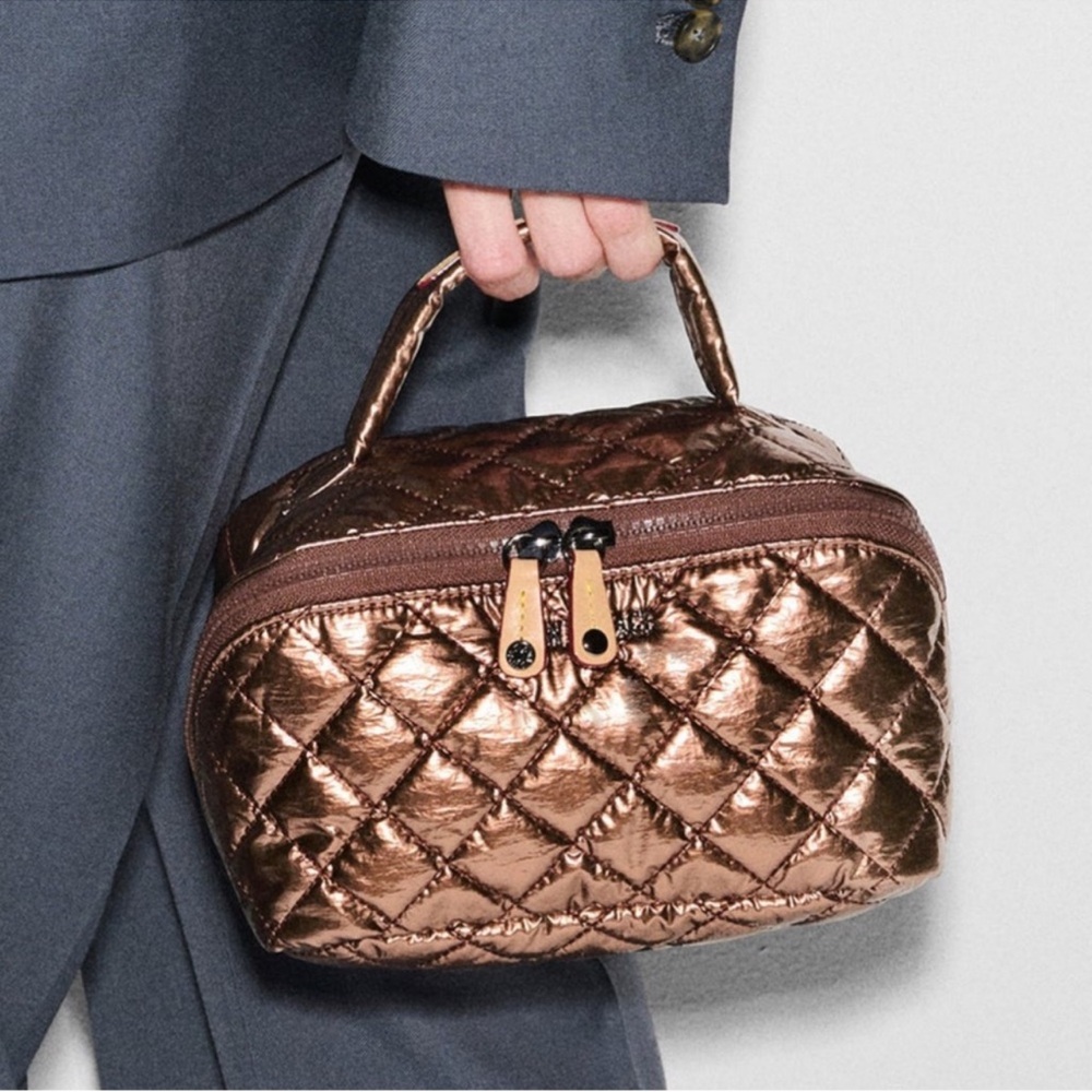 MZ Wallace Copper Metallic Lacquer Metro Accordion Coametic - Picture 4 of 9